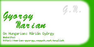 gyorgy marian business card